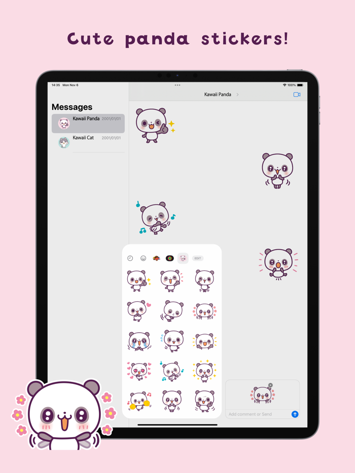 Kawaii Panda Stickers Global