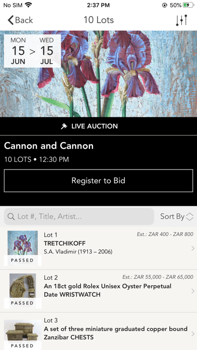 Cannons Auctioneers Screenshot