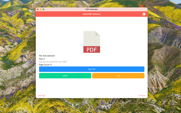 Omni PDF Unlocker - Password