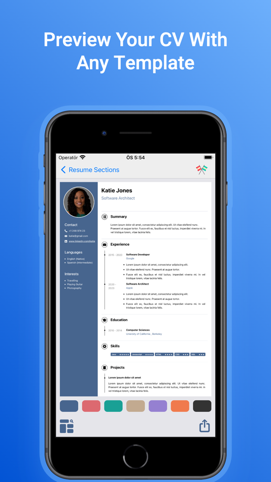 #4. SmartCV-Resume Maker & Builder (iOS) By: Murat Jorayev