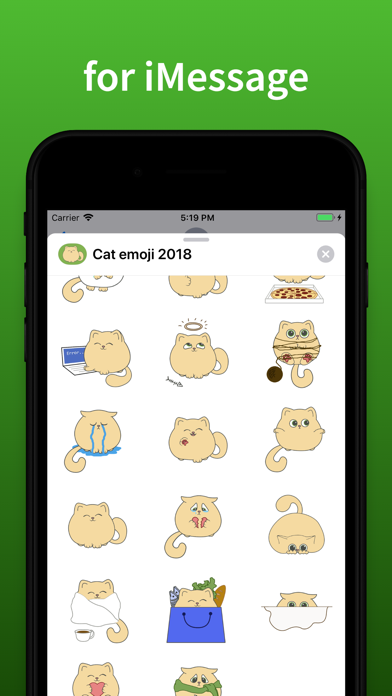 Cute Cat top emoji & stickers Screenshot