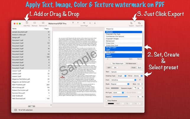 ‎WatermarkPDF Pro Screenshot