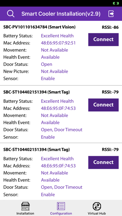 Smart Cooler Installation App Screenshot