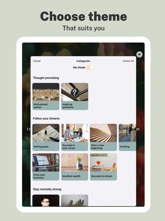 Self Lover: Daily Affirmations iPad screenshot 3 - Health & Fitness app