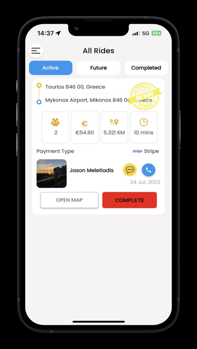 Mykonos Ride Driver Screenshot