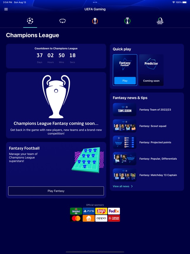 UEFA Gaming: Fantasy Football on the App Store