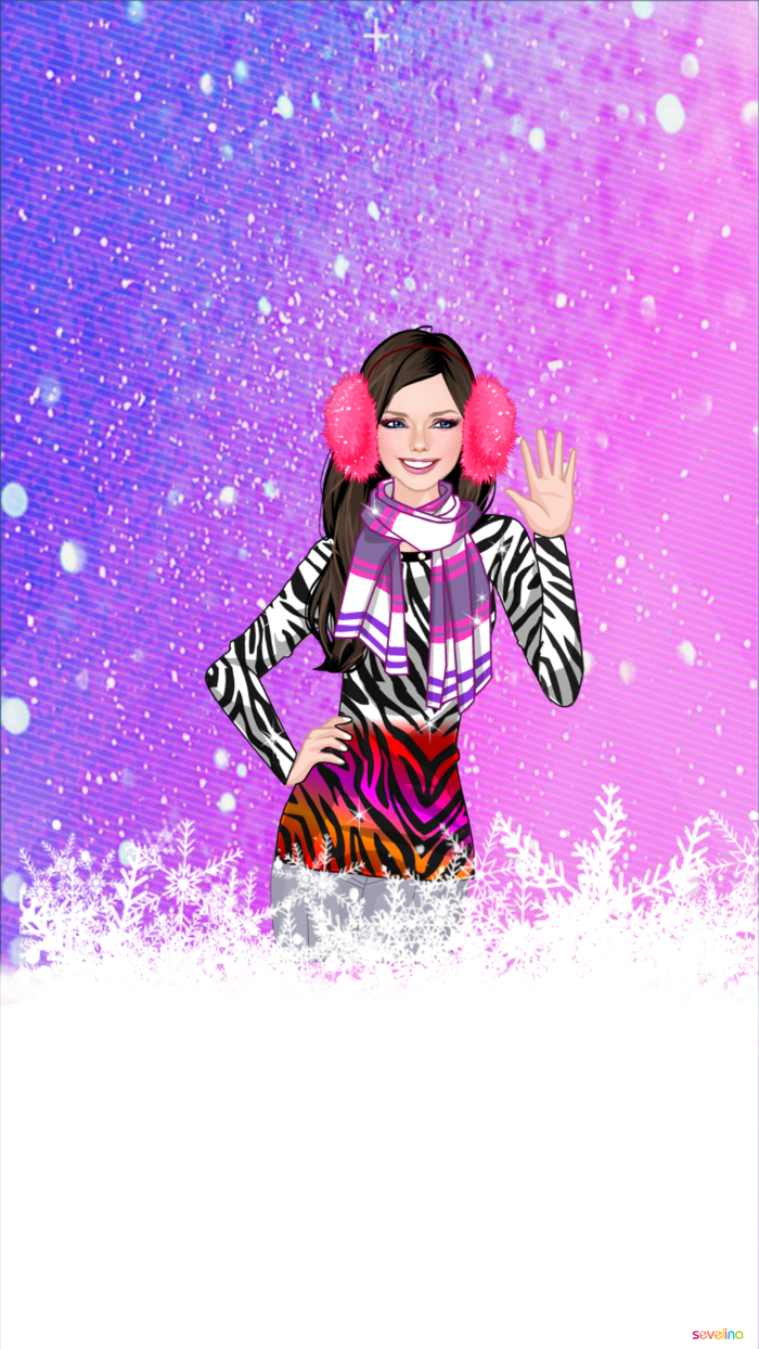 Winter time warm dress up game