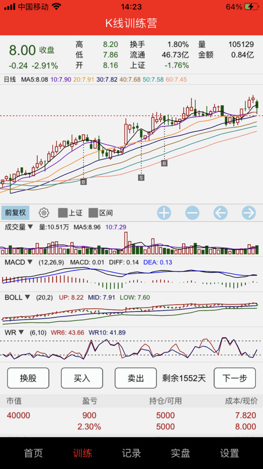 #1. K线训练营 - 炒股技术训练工具 (iOS) 作者: 庆辉 宋