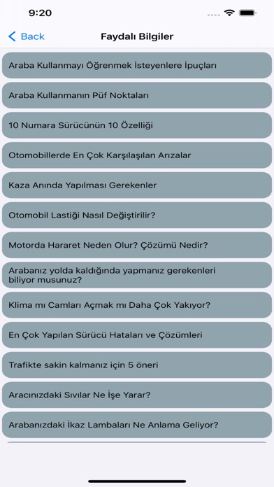 Sürüş ve Ehliyet Rehberi Screenshot