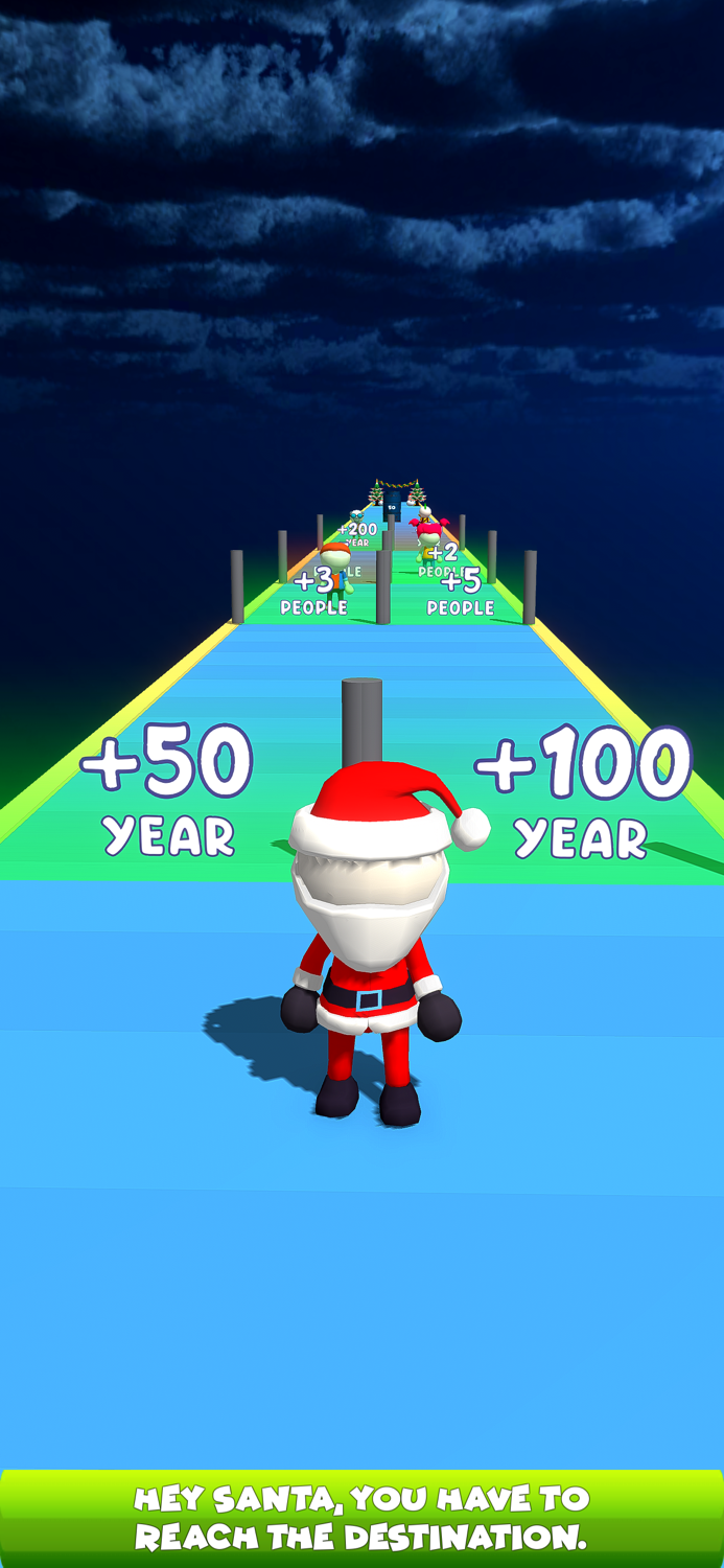 Santa Christmas Crowd Race