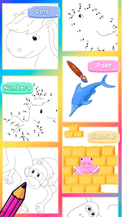 Connect dots for coloring book