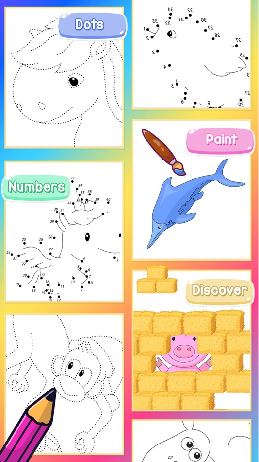 #1. Connect dots for coloring book (iOS) 来自: Maria Amparo Ricos