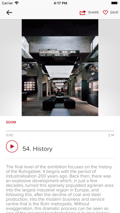 Ruhr Museum Audioguide Screenshot