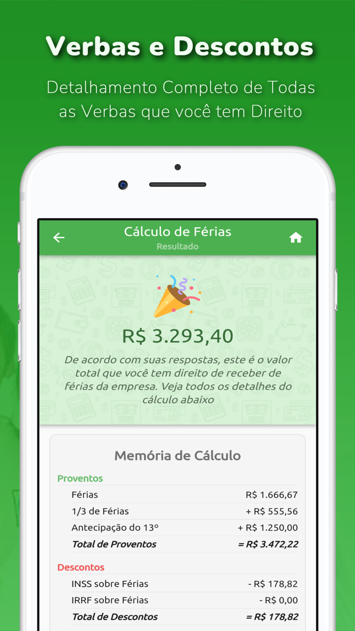 Cálculo de Férias Fácil