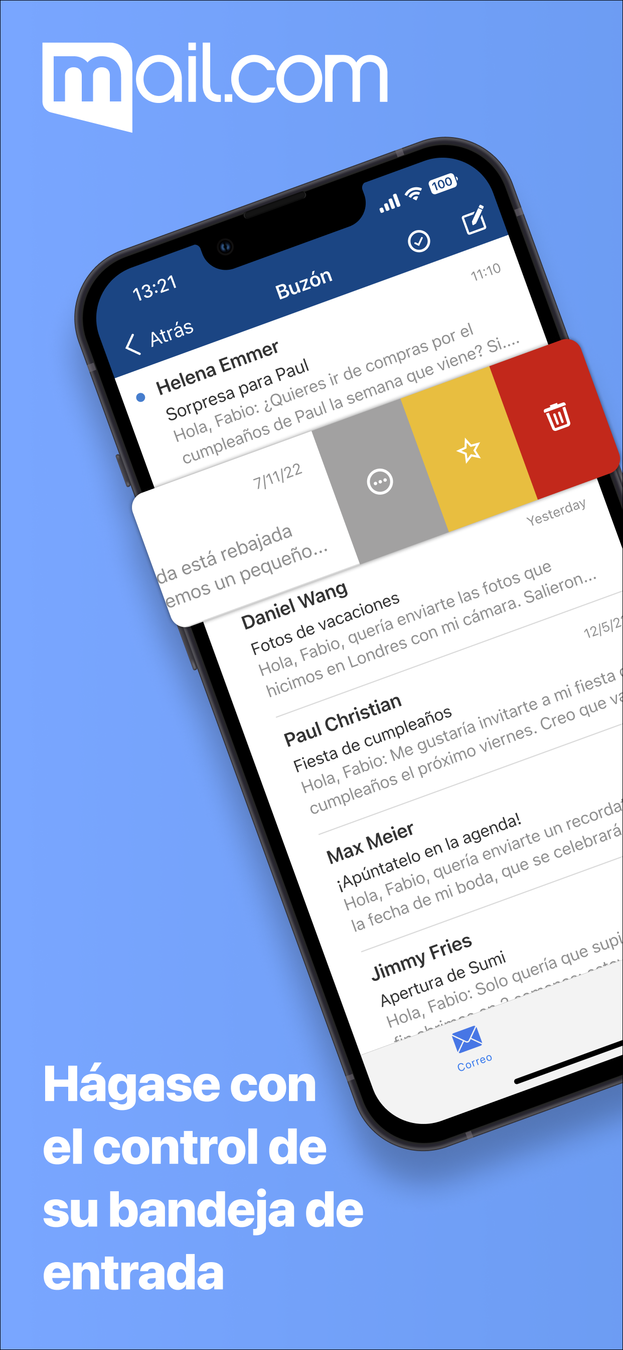 mail.com: Cloud App y Email