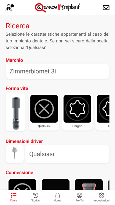 Search Implant App Screenshot