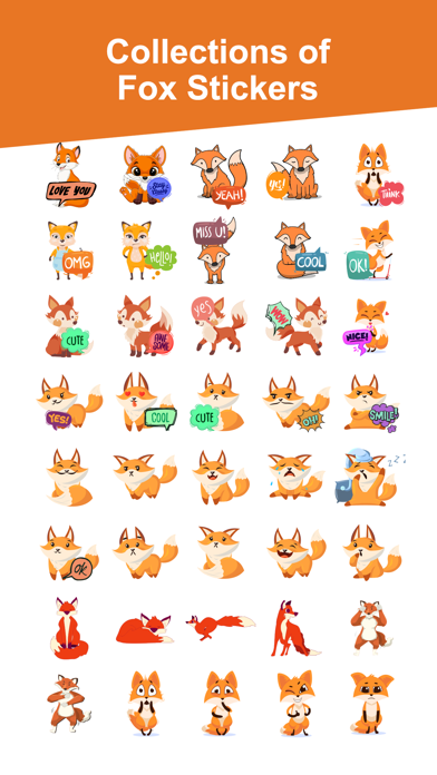 Screenshot #2 pour Little Fox Emojis