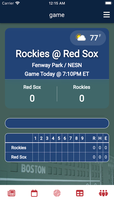 Boston Baseball Sox Edition Screenshot