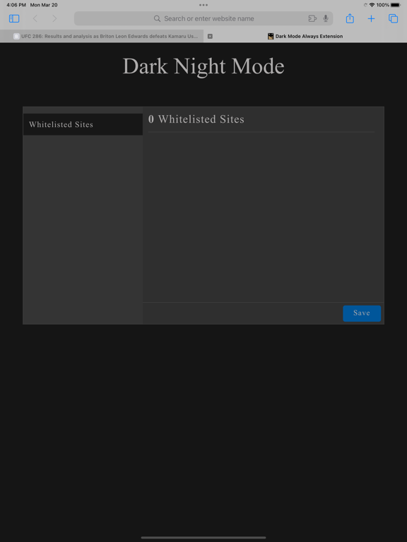 Dark Night Mode for Safari