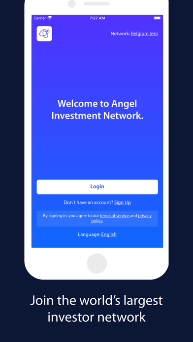 Angel Investment Network Screenshot