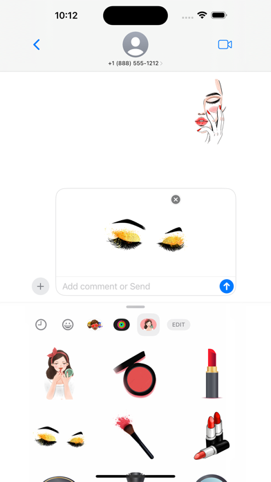 Beauty Lipstick Stickers Screenshot