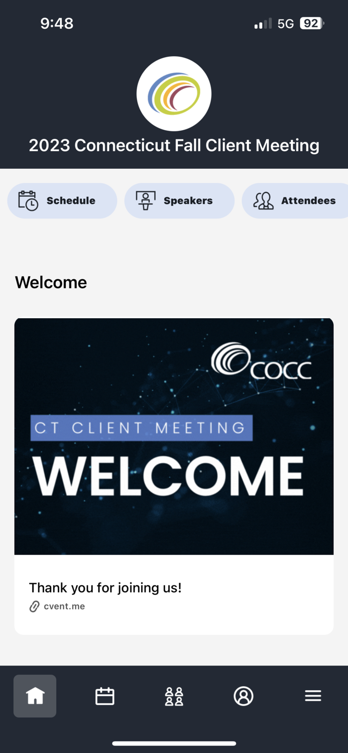 COCC Client Events App