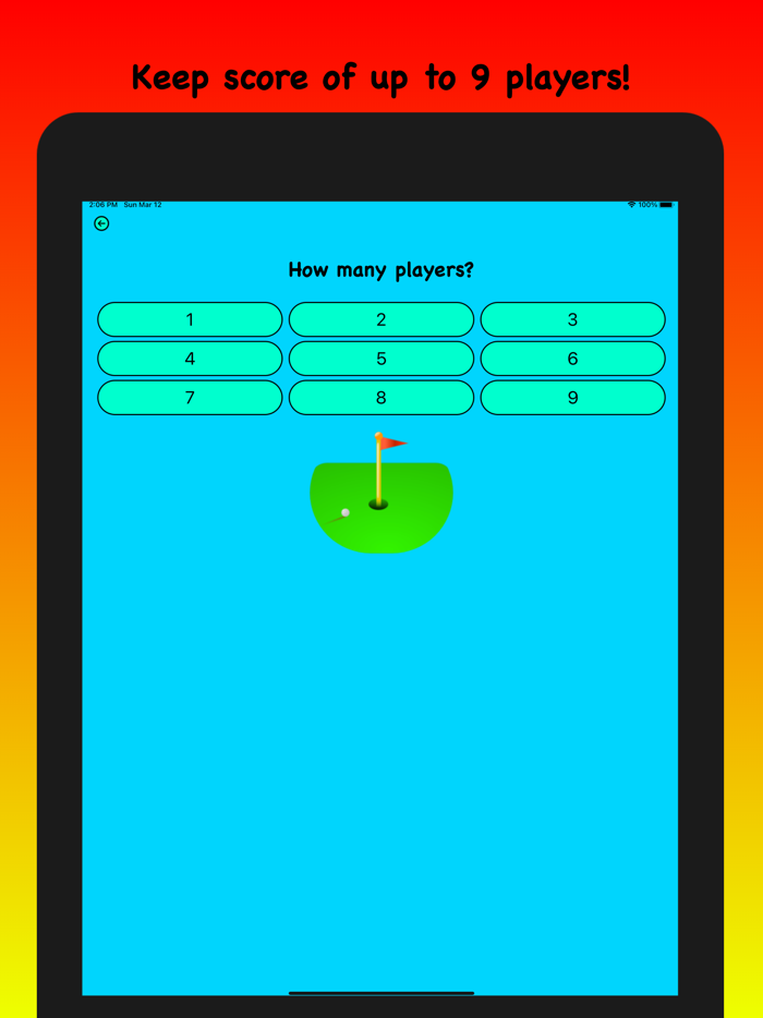 Mini-Golf Score Card