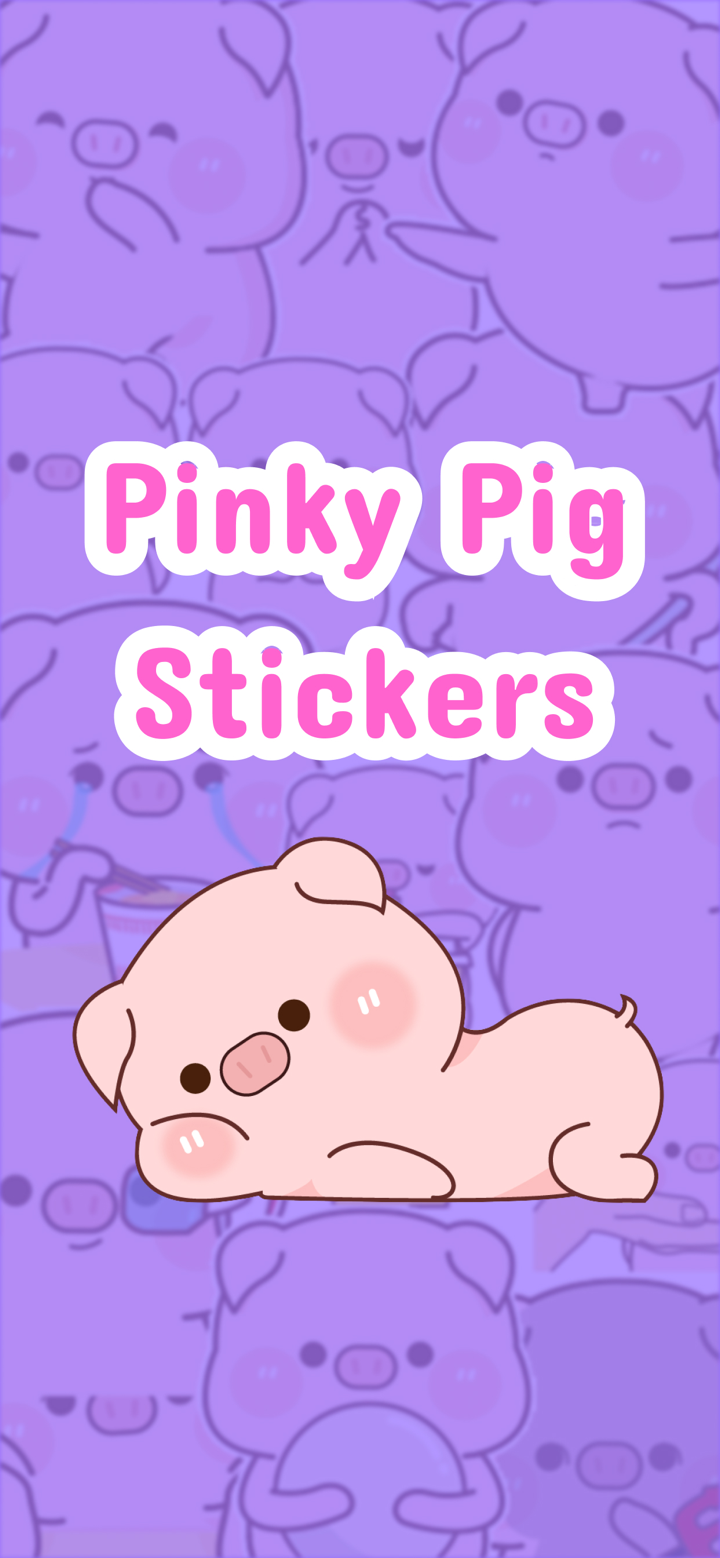 Pinky Pig Animated Stickers screenshot 1