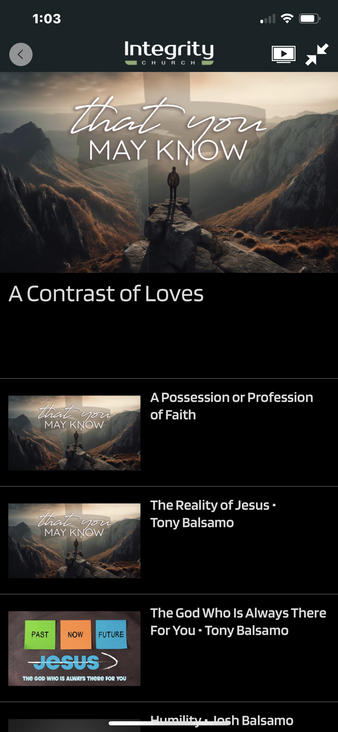 Integrity Church App