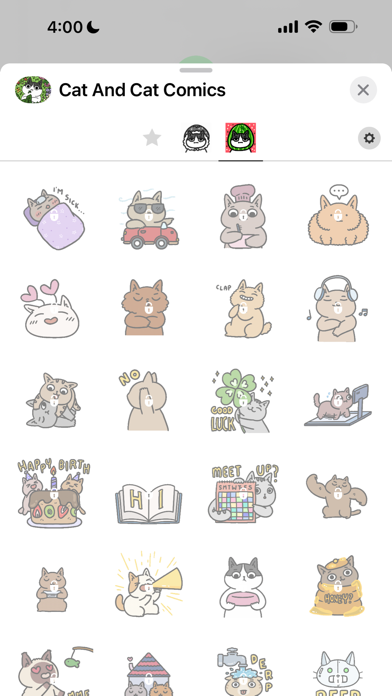 Cat and Cat Comics Stickers Screenshot