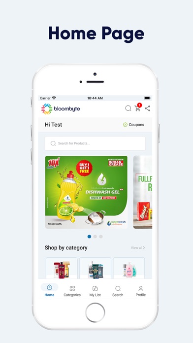 Screenshot 1 of BloomByte Online Store App