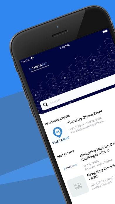 ThetaRay Events Screenshot