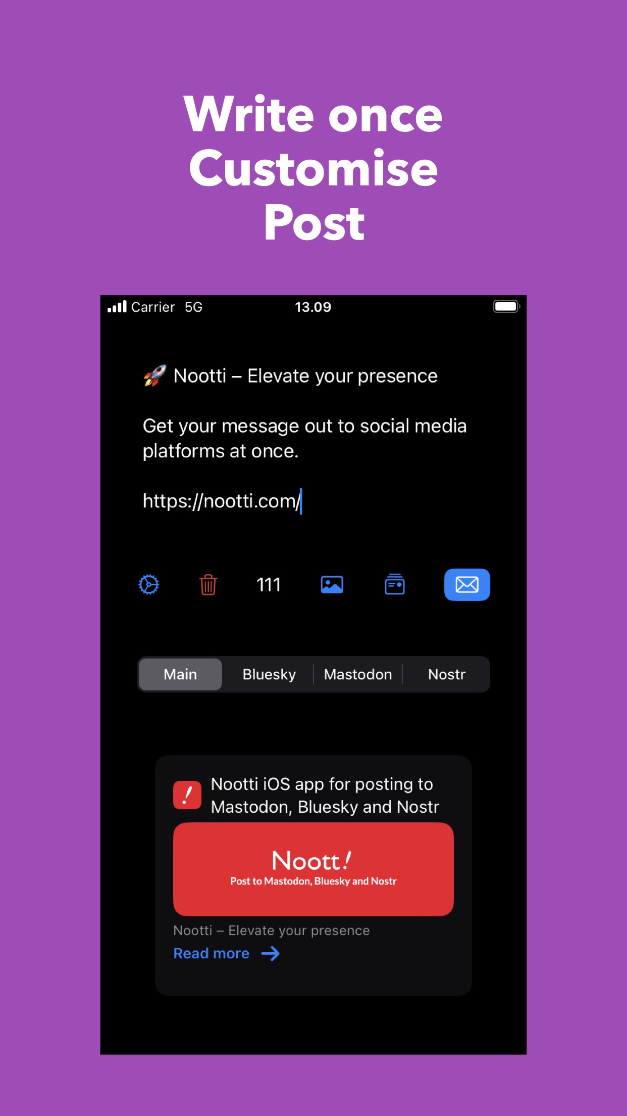 Screenshot do app Nootti