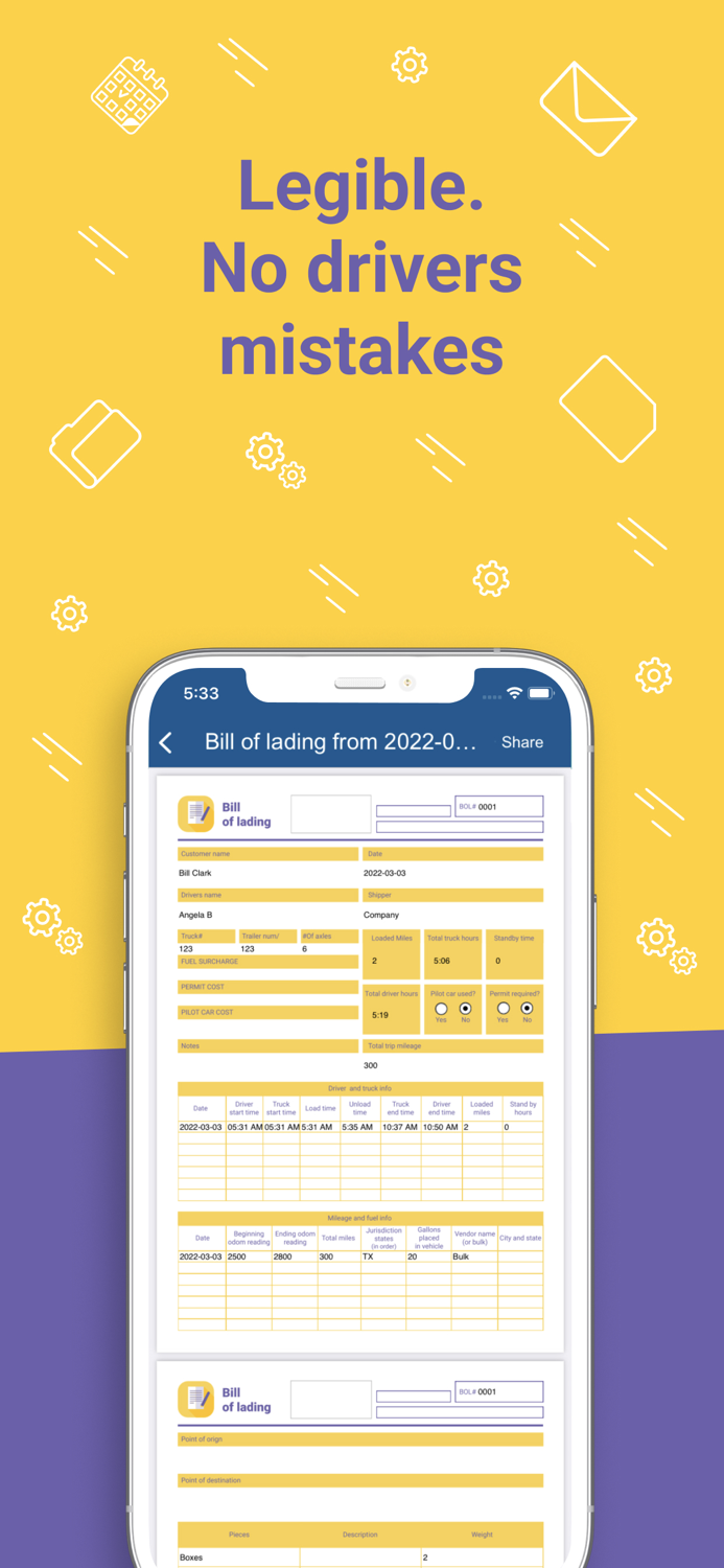 Bill of Lading Manager app