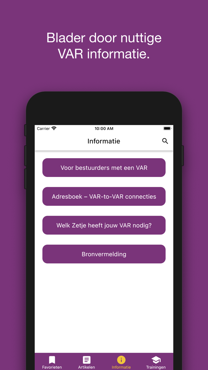 Zetje VAR op de kaart