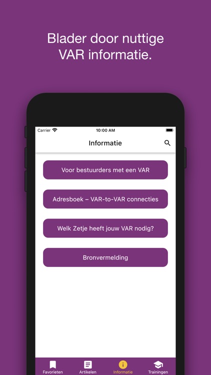 Zetje VAR op de kaart