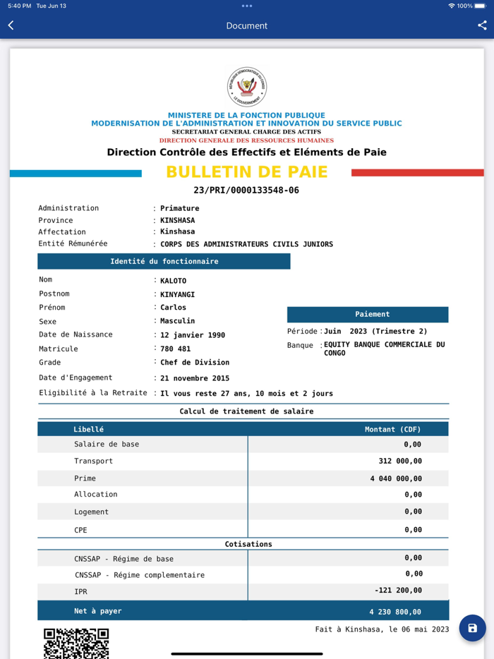 Fonction Publique RDC