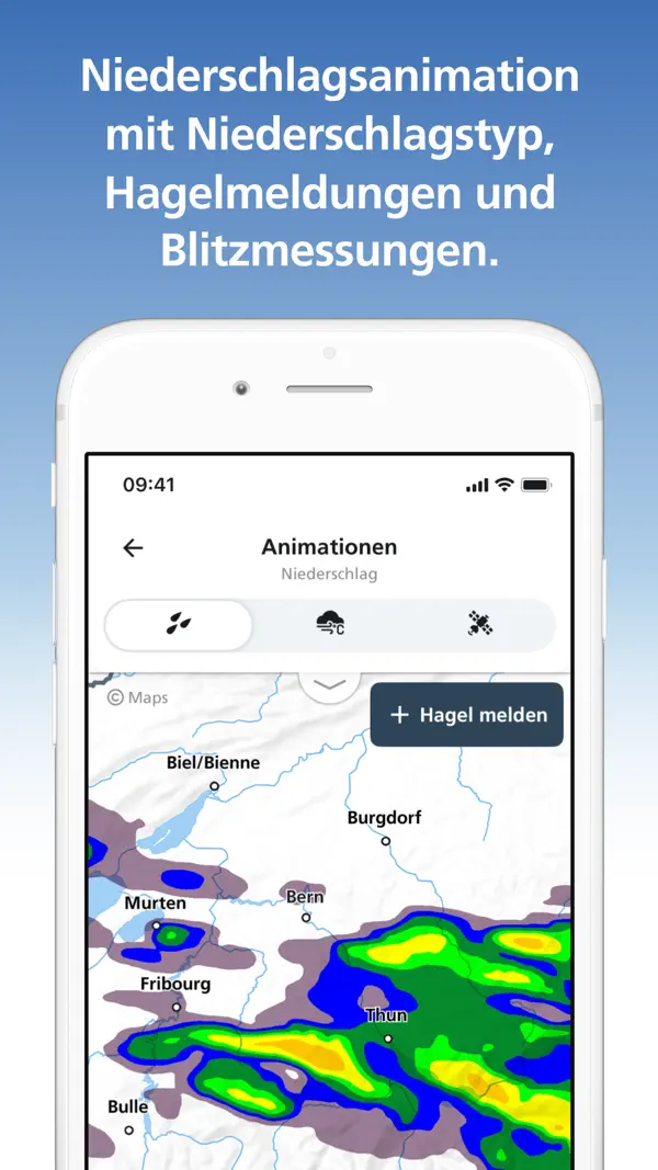 MeteoSwiss iPhone App Screenshot 5 – Wetter