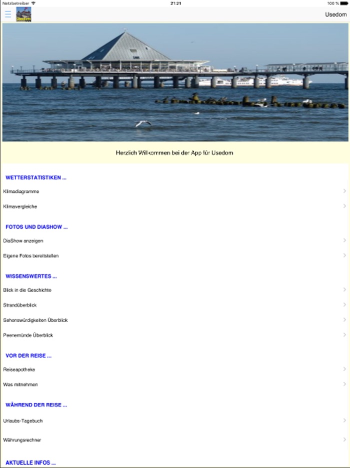Usedom App für den Urlaub