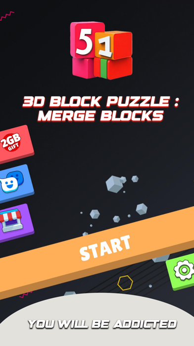Screenshot #1 pour 3D Block Puzzle: Merge Blocks