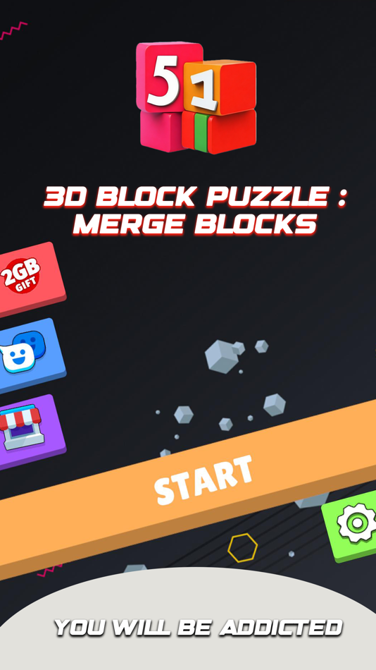 #1. 3D Block Puzzle: Merge Blocks (iOS) Podle: Rubik Games