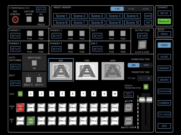 V-160HD Remote