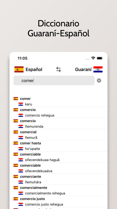 Diccionario Guaraní-Español Screenshot
