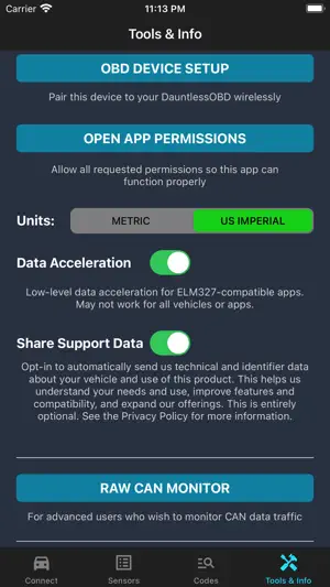 Dauntless OBD screenshot 3