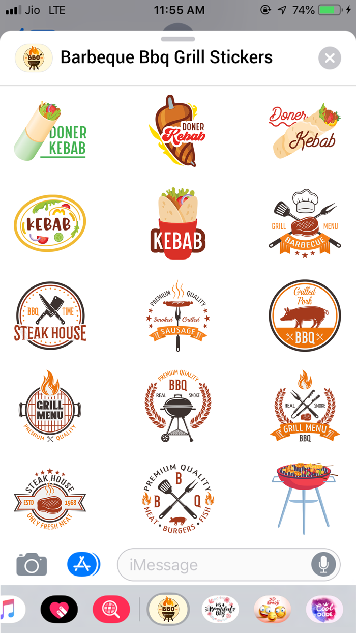 Barbeque BBQ Grill Stickers