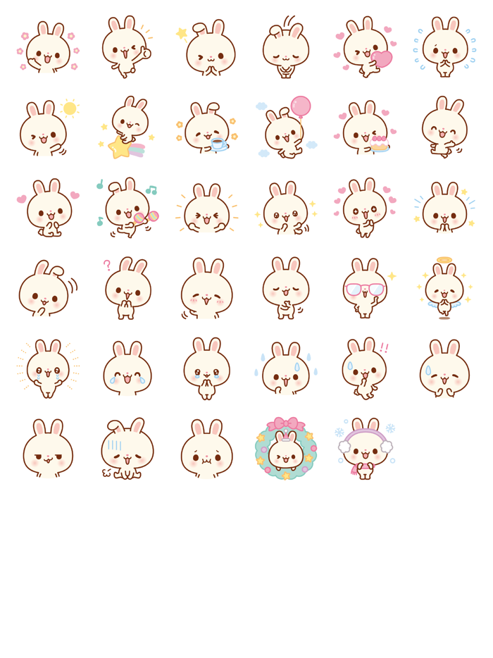 Kawaii Bunny Stickers Global