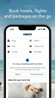 orbitz hotels & flights iphone screenshot 1