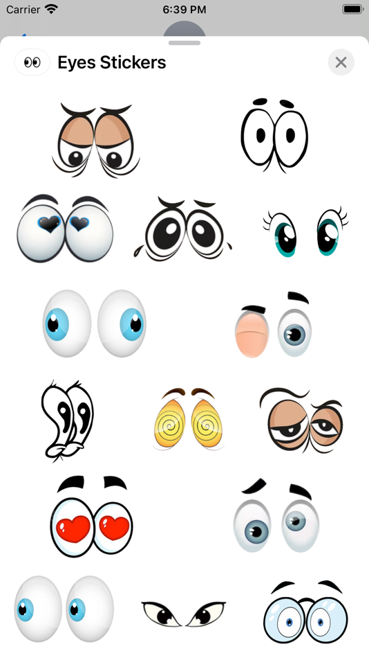 #1. Eyes Stickers (iOS) Podle: Paul Scott