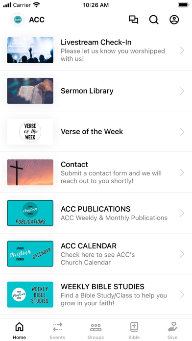 Athens Christian Church Inc. Screenshot