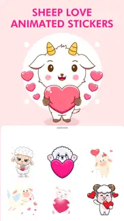 sheep love animated stickers iphone screenshot 1